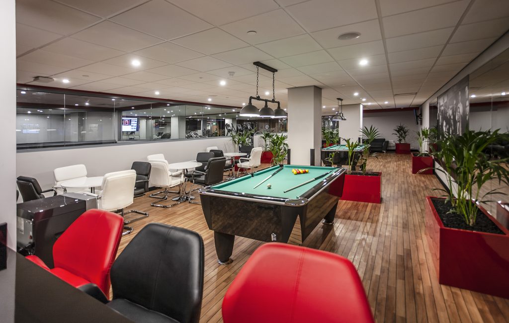games and gym with study zones at Bristol student accommodation for Study Inn