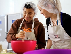 Students cooking at QED school Harborne