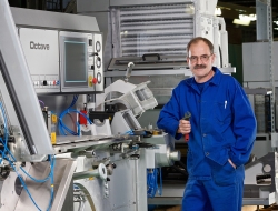 machine operator with machine -Industrial photography Birmingham