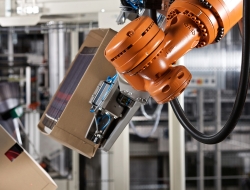 Robotic arm detail for packaging machine-Industrial photo
