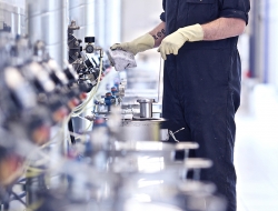 Checking levels-Industrial photographers