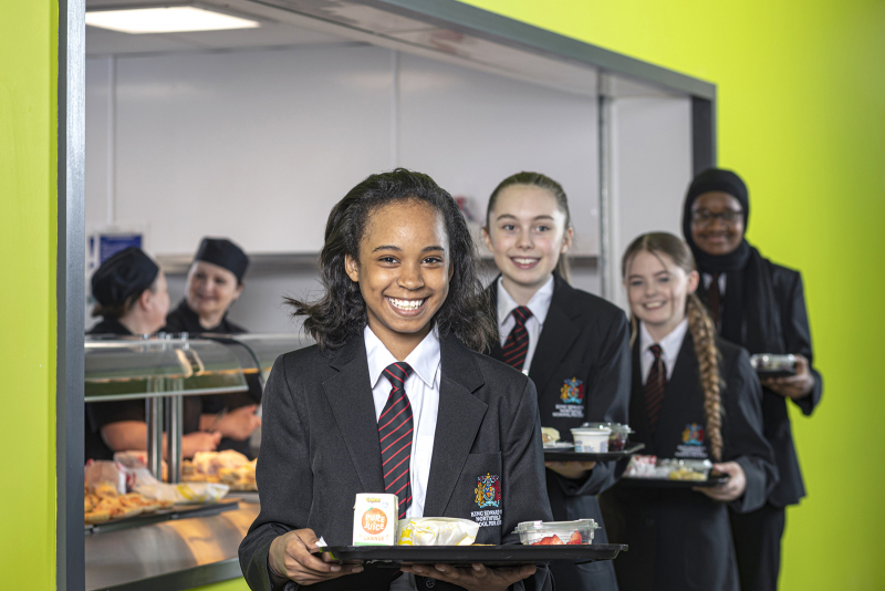 King-Edward-VI-Northfield-School-for-Girls-in-canteen