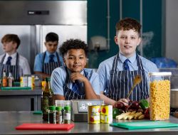Cookery lesson at King Norton Boys school