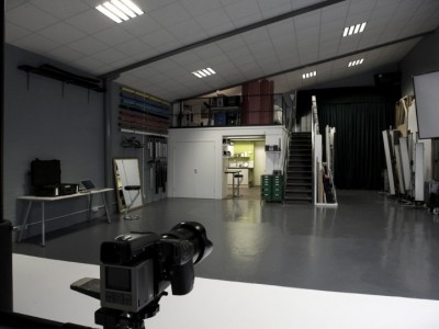 Photographic studio showing space, equipment and Hasselblad camera interior at the Forge estate Halesowen