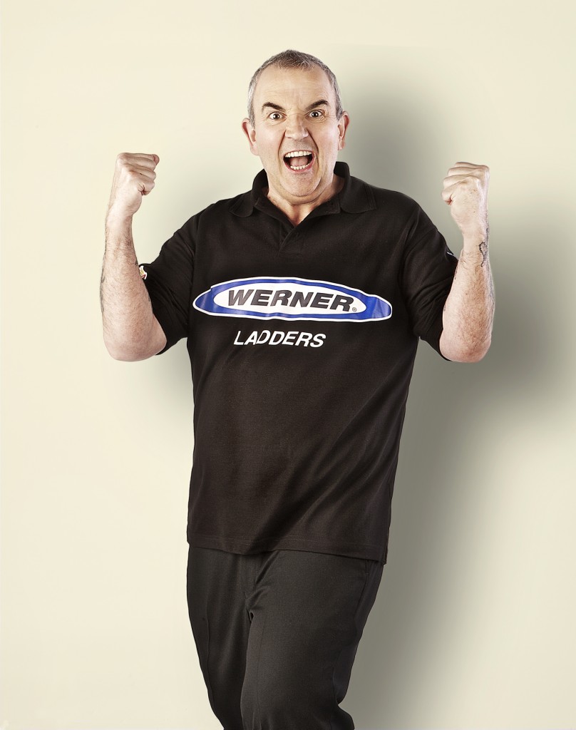 Phil Taylor, Phil 'The Power" darts player celebrating