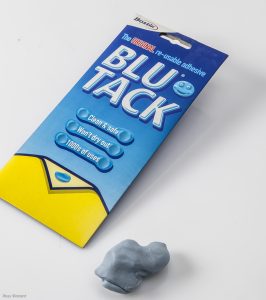 Blue tack piece and packaging one of the 10 best photographic studio accessories